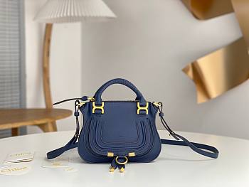 Bagsaaa Chloe Marcie mini double carry bag blue - 21*16*8cm