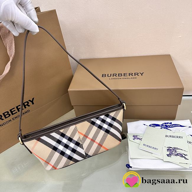 Bagsaaa Burberry Check Mini Bag Sand - 20 x 10 x 9cm - 1