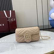 Bagsaaa Gucci GG Marmont Super Mini Bag 476433 Light Pink - 16.5x10x4.5cm - 1