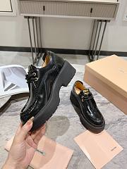 Bagsaaa Miumiu Leather lace-up shoes black - 3