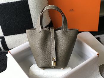 Bagsaaa Hermes Picotin Lock 22 Etoupe Togo & Gold