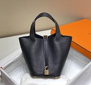 Bagsaaa Hermes Picotin Lock 22 Black Togo & Gold - 1