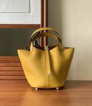 Bagsaaa Hermes Picotin Lock 22 Yellow Togo & Silver - 1