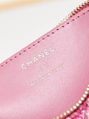 Bagsaaa Chanel 19 Clutch With Chain Cotton Pink Tweed - 20cm - 2