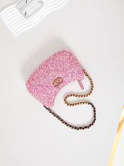 Bagsaaa Chanel 19 Clutch With Chain Cotton Pink Tweed - 20cm - 3