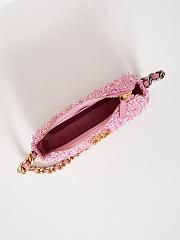 Bagsaaa Chanel 19 Clutch With Chain Cotton Pink Tweed - 20cm - 4