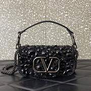 Bagsaaa Valentino Garavani Mini Locò Black Crystal - 19 x 10.5 x 5 cm - 1