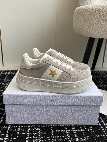 Bagsaaa Dior Star Platform Sneaker Light Beige Suede Calfskin