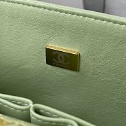 Bagsaaa Chanel Flap Bag Light Green Lambskin & Gold Hardware - 23cm - 2