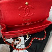 Bagsaaa Chanel Flap Bag Red Lambskin & Gold Hardware - 23cm - 4