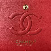 Bagsaaa Chanel Flap Bag Red Lambskin & Gold Hardware - 23cm - 3