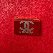 Bagsaaa Chanel Flap Bag Red Lambskin & Gold Hardware - 23cm - 2