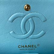 Bagsaaa Chanel Flap Bag Blue Lambskin & Gold Hardware - 23cm - 4