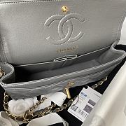 Bagsaaa Chanel Flap Bag Gray Lambskin & Gold Hardware - 23cm - 3