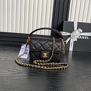 Bagsaaa Chanel Mini Flap Bag with Top Handle AS5164 Black -  11 x 16 x 4 cm - 3