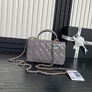 Bagsaaa Chanel Mini Classic Handbag With Top Handle AS2431 GrayGray Patent - 12 × 20 × 6 cm - 3