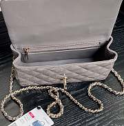 Bagsaaa Chanel Mini Classic Handbag With Top Handle AS2431 GrayGray Patent - 12 × 20 × 6 cm - 2