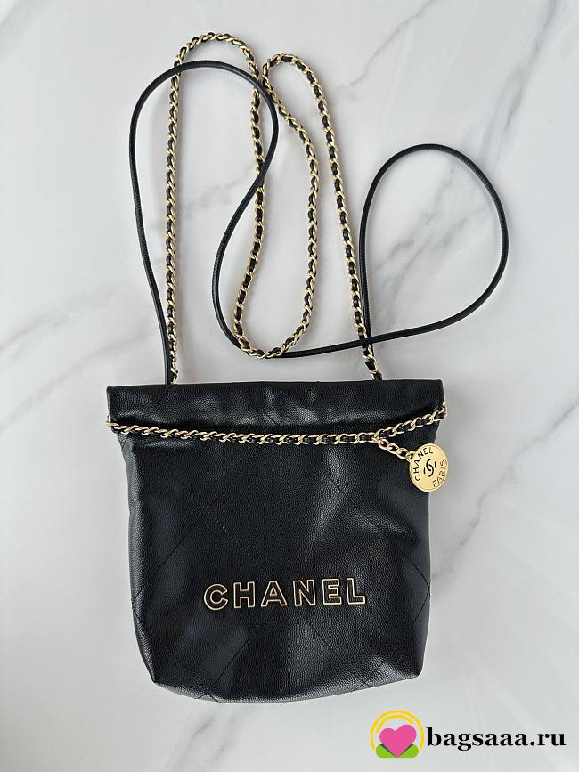 Bagsaaa Chanel 22 Mini Handbag Black AS3980 - 20×19×6 Cm - 1