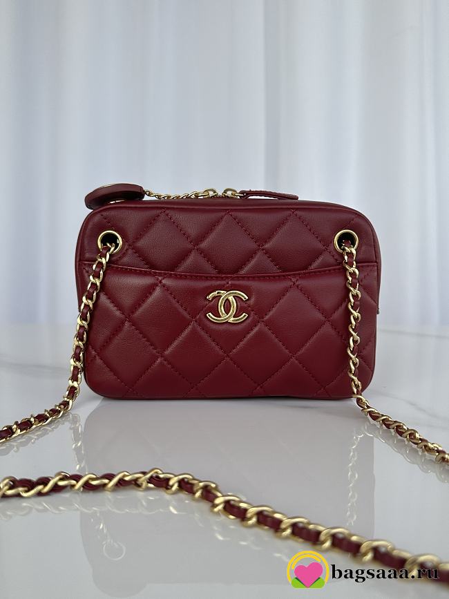 Bagsaaa Chanel Mini Camera Case AS5190 Red - 12 x 18 x 7cm - 1