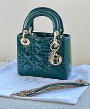 Bagsaaa Dior Mini Lady Green Patent - 17cm - 2