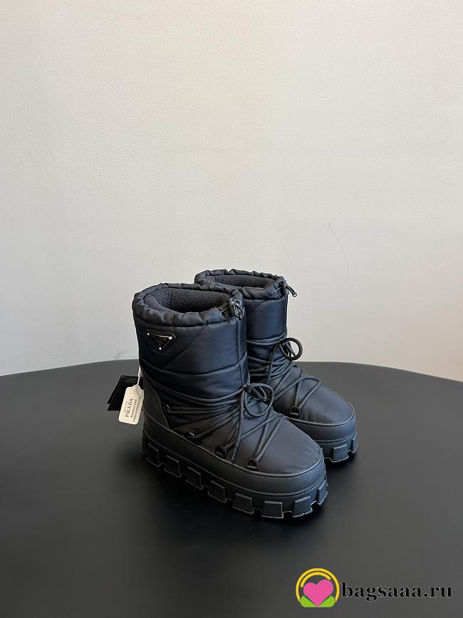 Bagsaaa Prada Re-Nylon Gabardine Après-ski Boots Black - 1