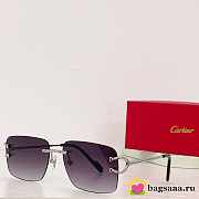 Bagsaaa Cartier C Decor Sunglasses Silver - 1