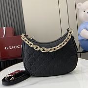 Bagsaaa Gucci GG Emblem Small Shoulder Bag ‎815409 Black - 25x20x5cm - 1