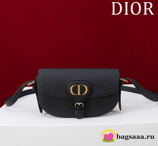 Bagsaaa Dior Bobby East-West Bag Black Grained Calfskin - 21 x 12 x 5.1 cm - 1