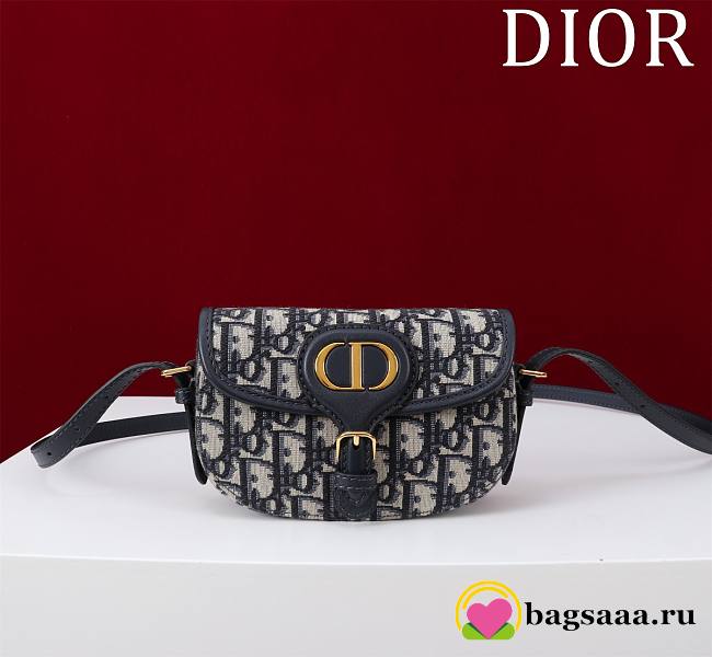 Bagsaaa Dior Bobby Mini Bag Blue Dior Oblique Jacquard - 17.5 x 11 x 3.5 cm - 1