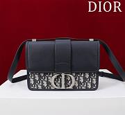 Bagsaaa Dior 30 Montaigne Bag Blue Dior Oblique Jacquard and Smooth Calfskin - 24 x 17 x 8 cm - 1