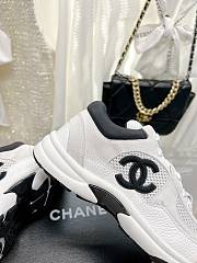 Bagsaaa Chanel Sneakers White&Black Mesh&Calfskin G38299 - 3