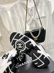 Bagsaaa Chanel Sneakers White&Black Mesh&Calfskin G38299 - 4