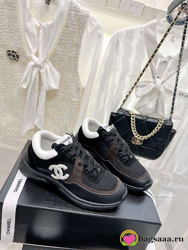 Bagsaaa Chanel Sneakers Black&White Mesh&Calfskin G38299 - 1