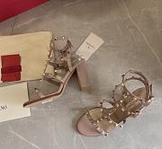 Bagsaaa Valentino Rockstud Ankle Strap Sandal 9cm Nude & Gold - 2