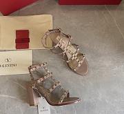 Bagsaaa Valentino Rockstud Ankle Strap Sandal 9cm Nude & Gold - 3