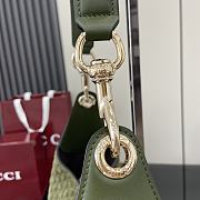 Bagsaaa Gucci B medium shoulder bag 815924 dark green suede - 49 x 46 x 4cm - 4