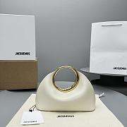 Bagsaaa Jacquemus The small Calino Mini ring handbag light ivory - 22.5*16.5*8.5 cm - 1