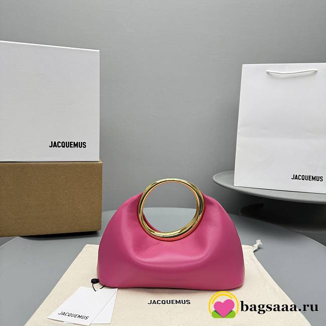 Bagsaaa Jacquemus The small Calino Mini ring handbag pink - 22.5*16.5*8.5 cm - 1