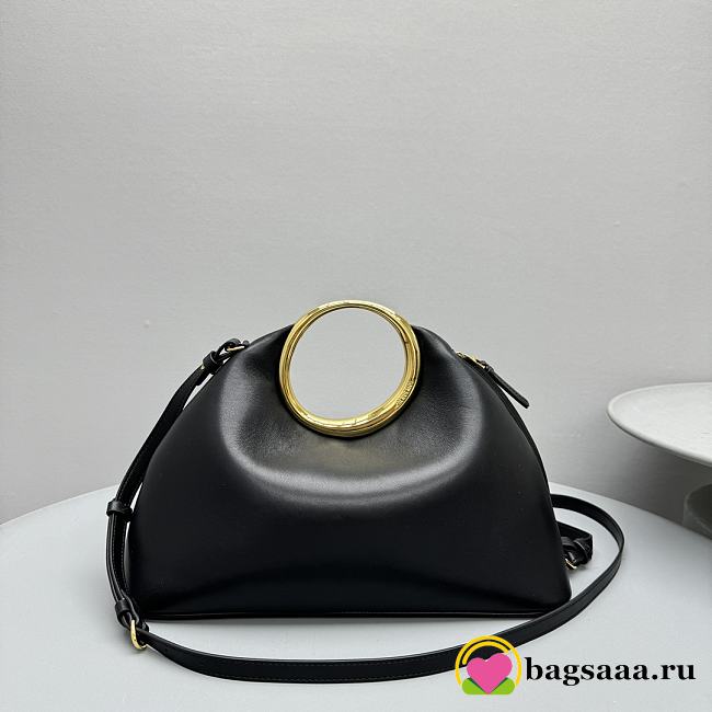 Bagsaaa Jacquemus The Calino Ring Handbag Black - 33*21*12.5 cm - 1