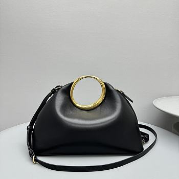 Bagsaaa Jacquemus The Calino Ring Handbag Black - 33*21*12.5 cm