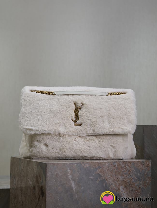 Bagsaaa YSL Niki Oversized In Shearling Off White - 47 X 34 X 16 CM - 1