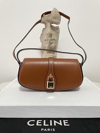 Bagsaaa Celine Clutch On Strap Tabou In Smooth calfskin Brown - 18.5 x 9.5 x 5 CM