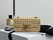 Bagsaaa Celine Chain Shoulder Bag Claude In Raffia Effect Textile - 20.5 x 11.5 x 4 CM - 1