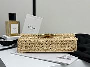 Bagsaaa Celine Chain Shoulder Bag Claude In Raffia Effect Textile - 20.5 x 11.5 x 4 CM - 4