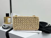 Bagsaaa Celine Chain Shoulder Bag Claude In Raffia Effect Textile - 20.5 x 11.5 x 4 CM - 3