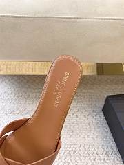 Bagsaaa YSL Tribute Mules In Smooth Leather Brown - 2