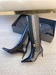 Bagsaaa YSL Lee Boots In Glazed Leather Black - 1