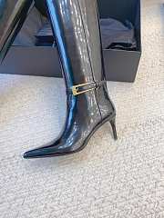 Bagsaaa YSL Lee Boots In Glazed Leather Black - 3