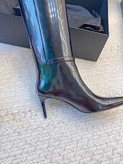 Bagsaaa YSL Lee Boots In Glazed Leather Black - 2