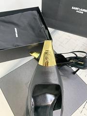 Bagsaaa YSL Jeanne slingback pumps in smooth leather black & gold 11cm - 4